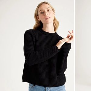Quince cotton fisherman crew sweater